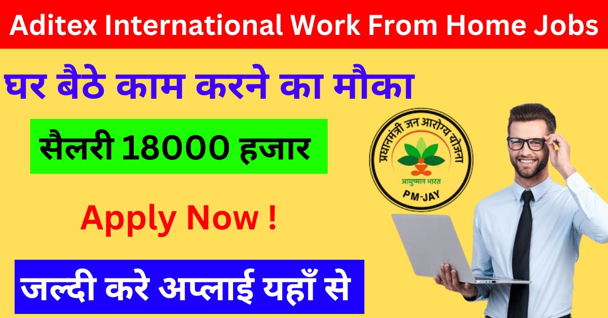 Aditex International Work From Home Jobs : अब घर बैठे काम करके पैसे कमाने का सुनहरा मौका | यहाँ से करें अप्लाई !